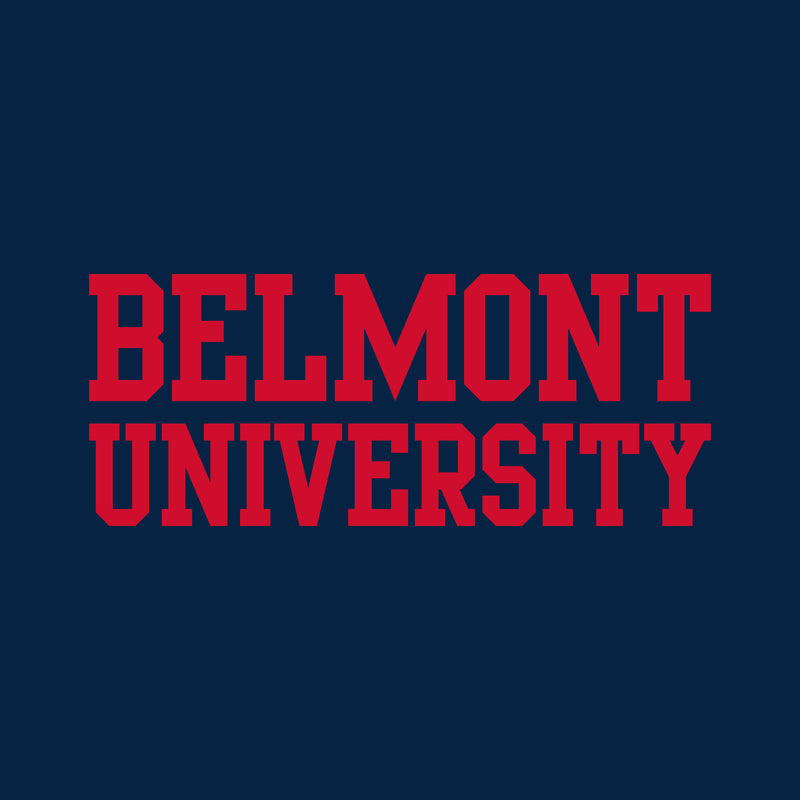 Belmont University Bruins Basic Block Womens Basic Cotton T Shirt - Navy