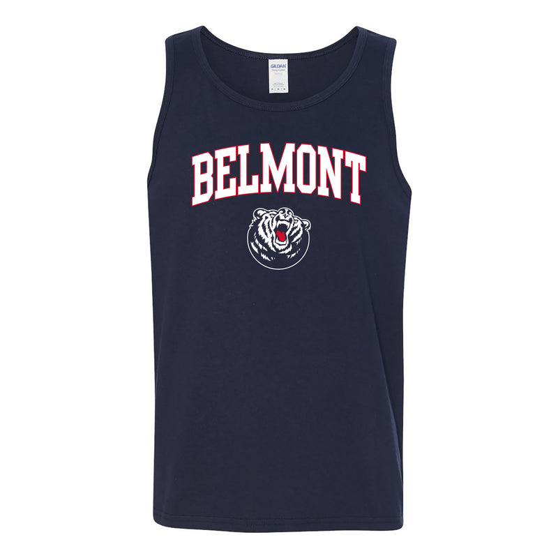 Belmont University Bruins Arch Logo Basic Cotton Tank Top - Navy