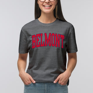 Belmont Bruins Mega Arch T-Shirt - Graphite Heather