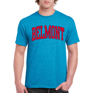 Belmont Bruins Mega Arch T-Shirt - Heather Sapphire