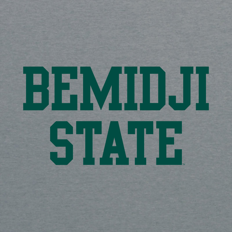 Bemidji State Beavers Basic Block T Shirt - Graphite Heather