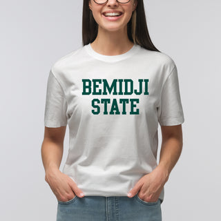 Bemidji State Beavers Basic Block T Shirt - White