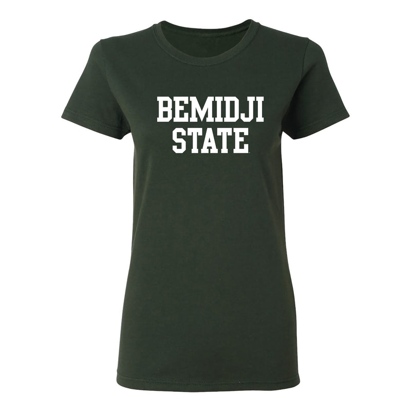 Bemidji State Beavers Basic Block Womens T Shirt - Forest