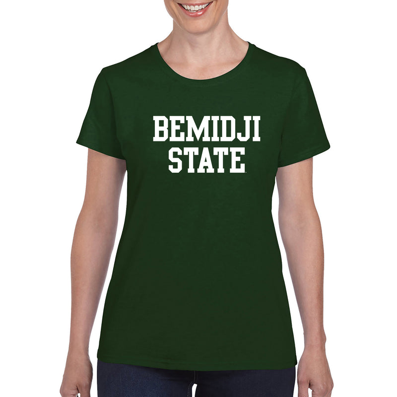 Bemidji State Beavers Basic Block Womens T Shirt - Forest