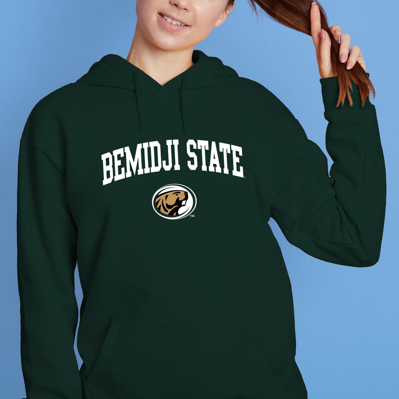 Bemidji State Beavers Arch Logo Hoodie - Forest