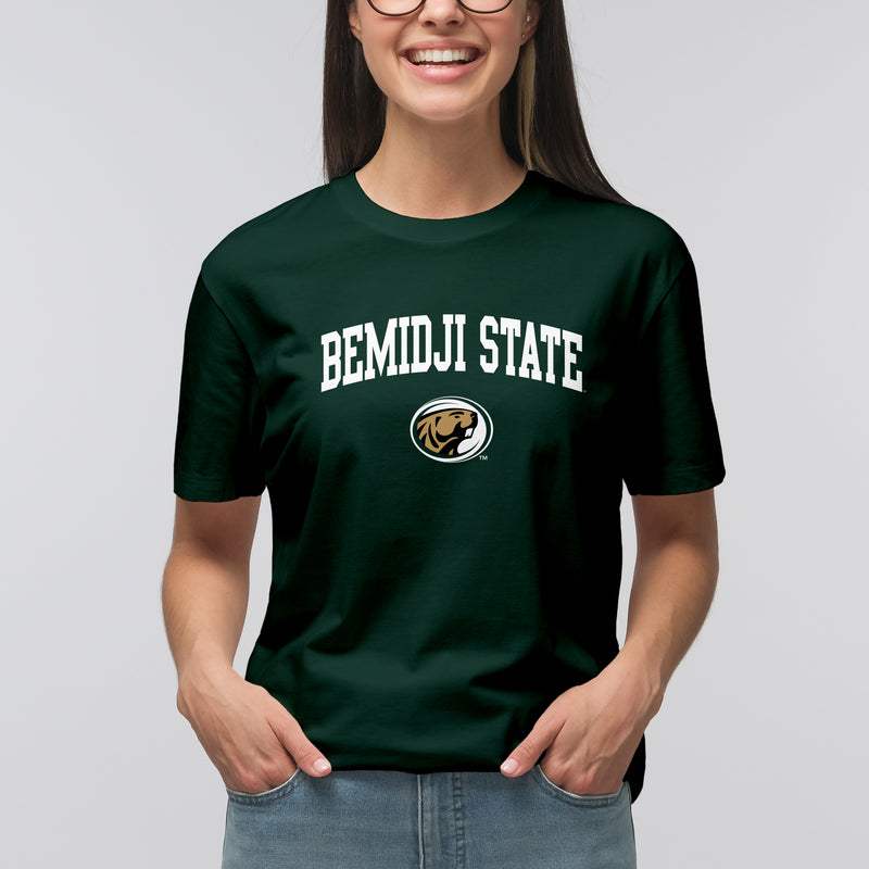 Bemidji State Beavers Arch Logo T Shirt - Forest