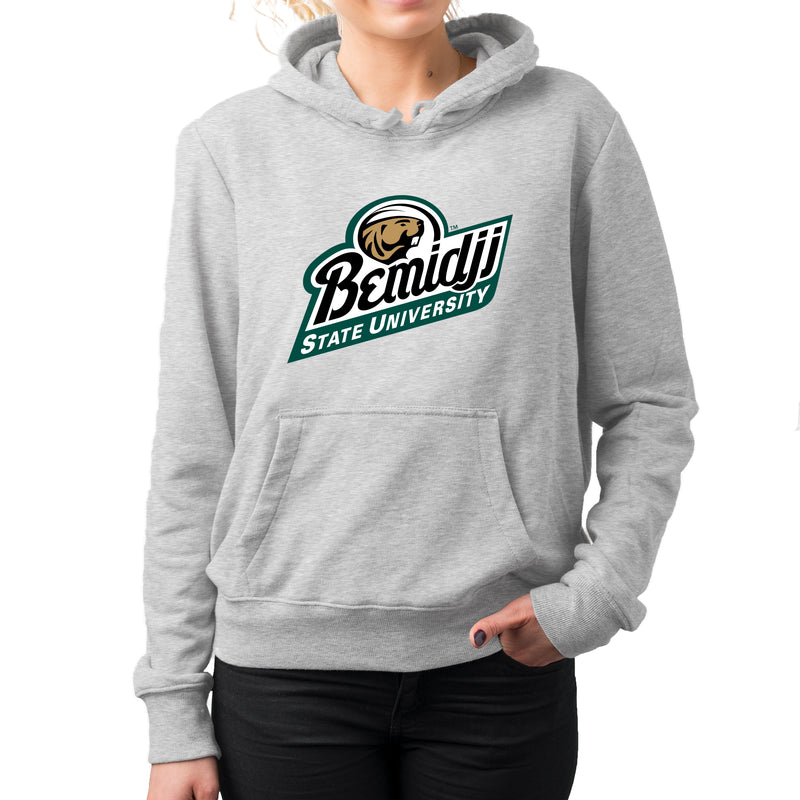 Bemidji State Beavers Primary Logo Hoodie - Sport Grey