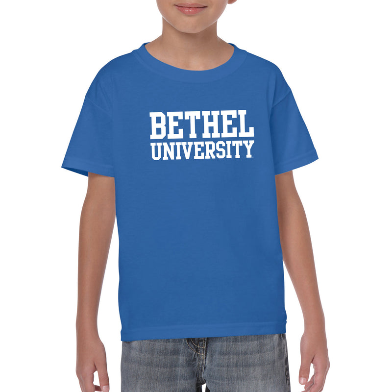 Bethel University Pilots Basic Block Youth Short Sleeve T Shirt - Royal