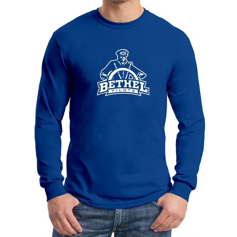 Bethel University Pilots Primary Logo Long Sleeve T Shirt - Royal