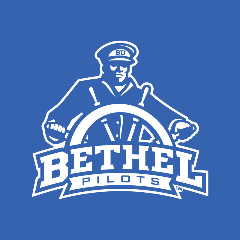 Bethel University Pilots Primary Logo Womens Short Sleeve T Shirt - Royal