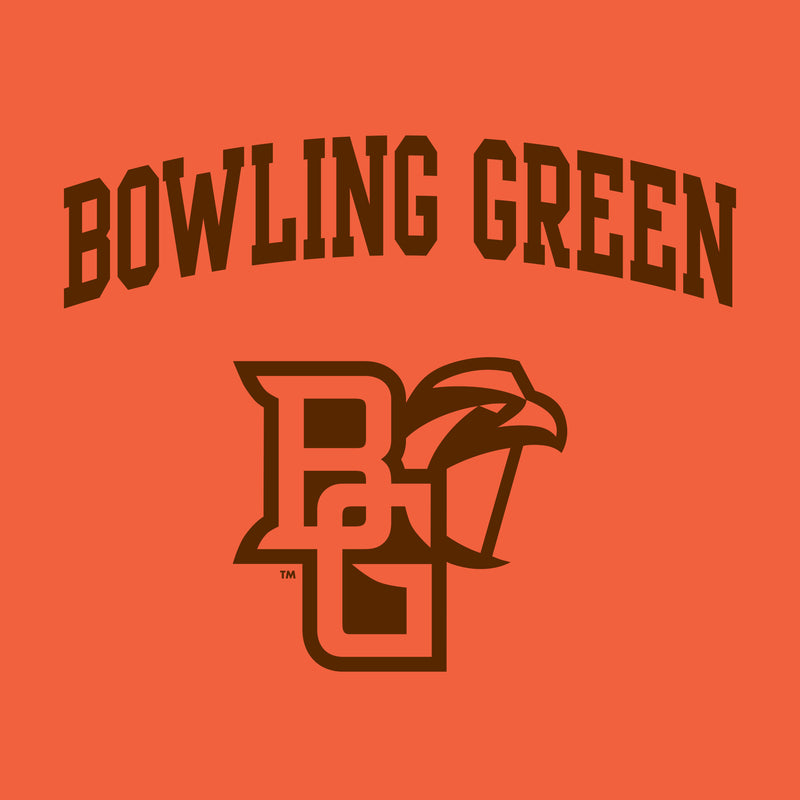 Bowling Green State University Falcons Arch Logo Youth Cotton Short Sleeve T Shirt - Orange