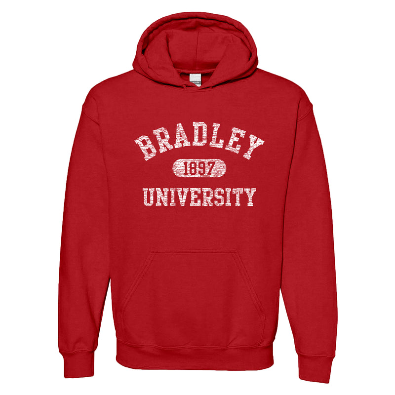 Bradley Athletic Arch Hoodie - Red