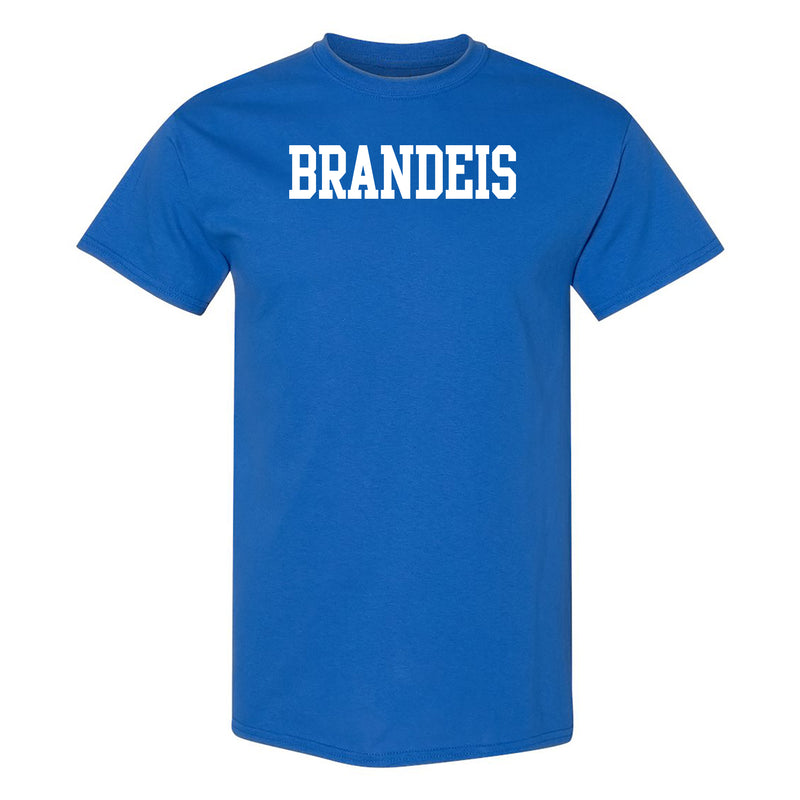 Brandeis University Judges Basic Block Short Sleeve T Shirt - Royal