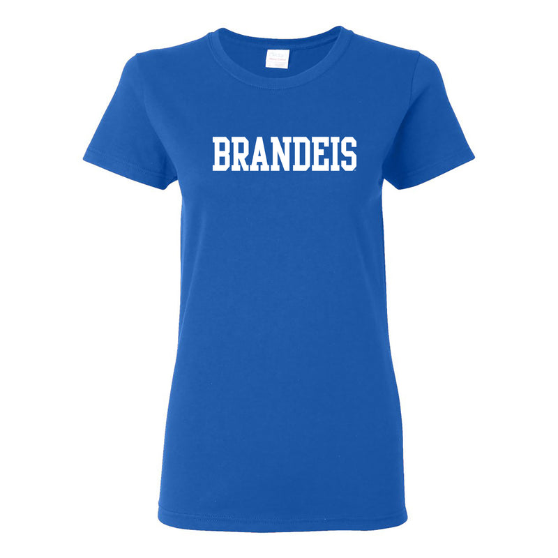 Brandeis University Judges Basic Block Womens Short Sleeve T Shirt - Royal