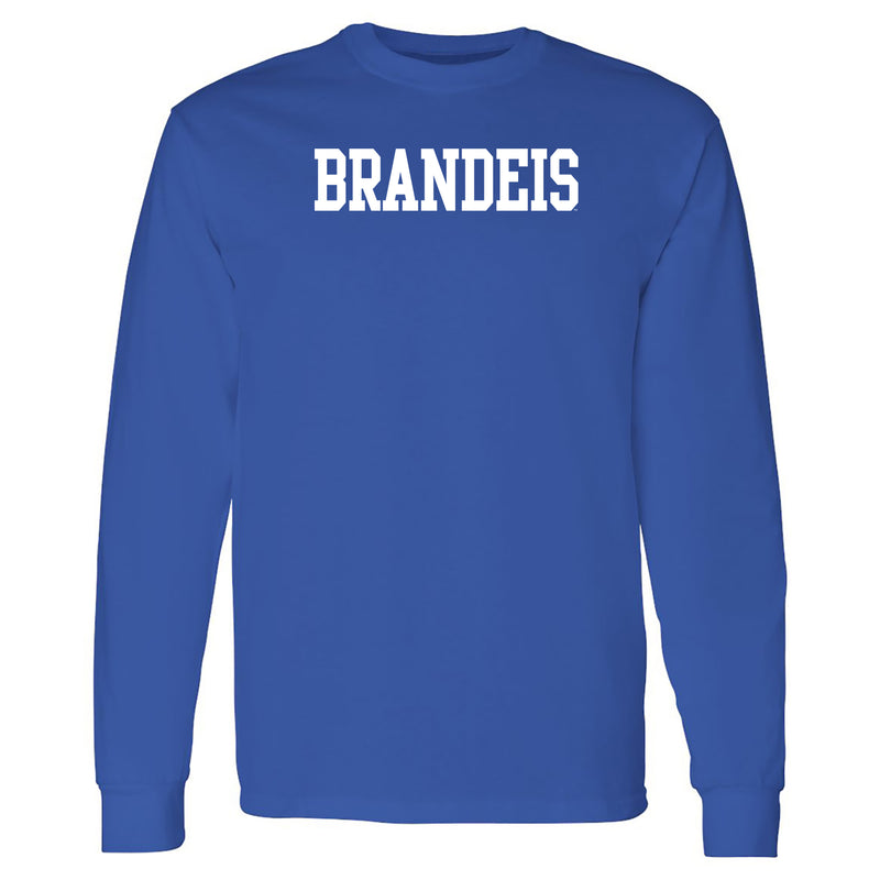 Brandeis University Judges Basic Block Long Sleeve T Shirt - Royal