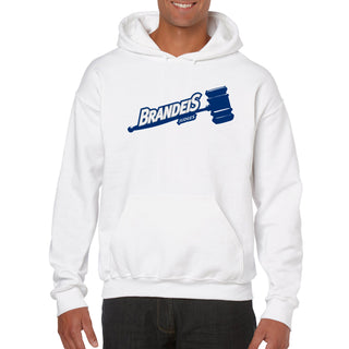 Brandeis Judges Primary Logo Hoodie - White