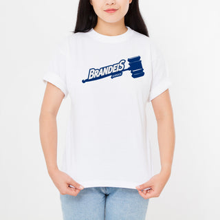 Brandeis Judges Primary Logo T Shirt - White