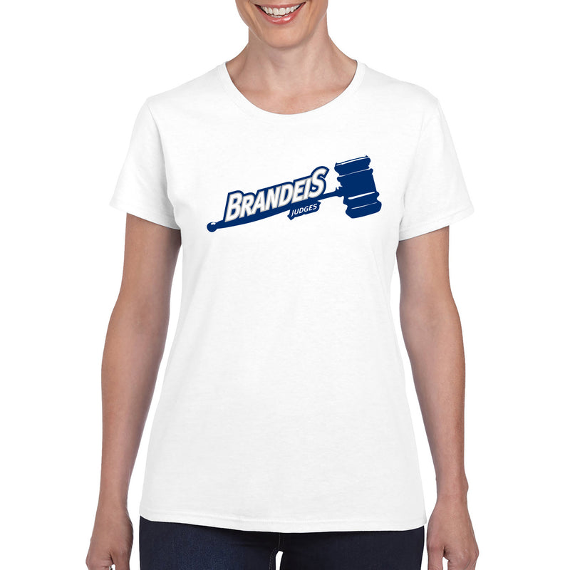 Brandeis Judges Primary Logo Womens T Shirt - White
