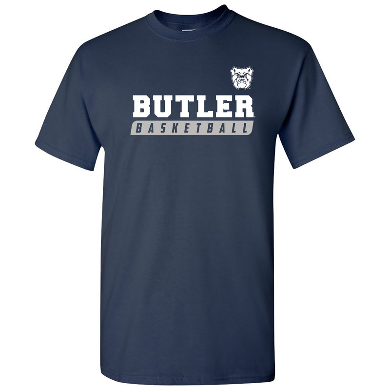 Butler University Bulldogs Basketball Slant Short Sleeve T Shirt - Navy