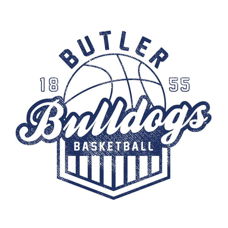 Butler University Bulldogs Vintage Basketball Shield Short Sleeve T Shirt - White