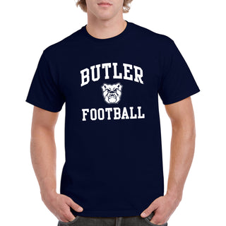 Butler University Bulldogs Arch Logo Football Short Sleeve T Shirt - Navy