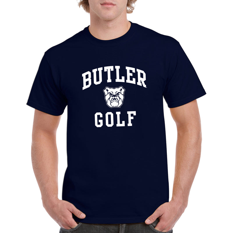 Butler University Bulldogs Arch Logo Golf T Shirt - Navy