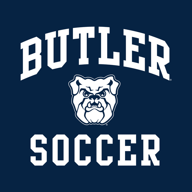 Butler University Bulldogs Arch Logo Soccer Short Sleeve T Shirt - Navy