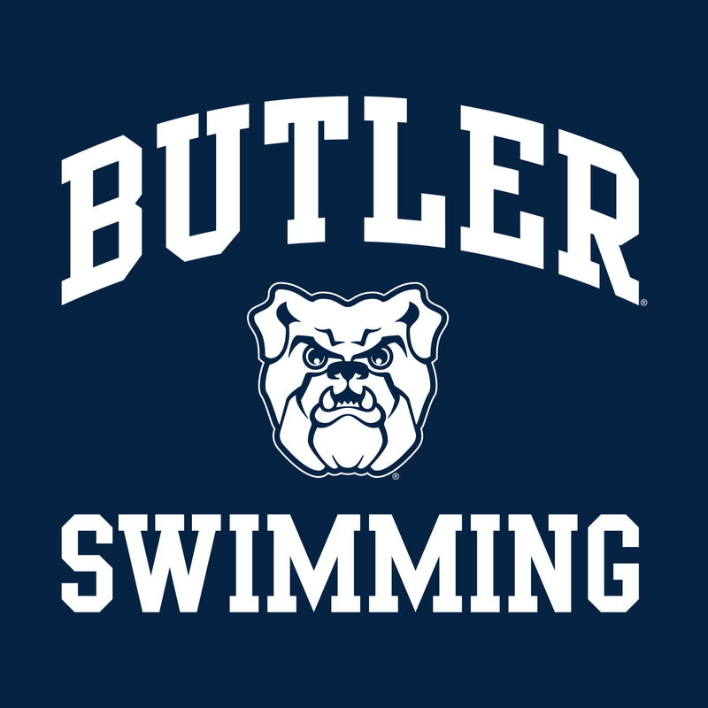 Butler University Bulldogs Arch Logo Swimming Short Sleeve T Shirt - Navy