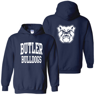 Butler University Bulldogs Front Back Print Hoodie - Navy