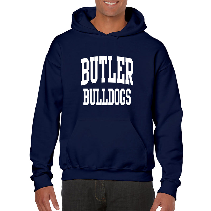 Butler University Bulldogs Front Back Print Hoodie - Navy
