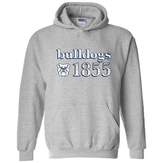 Butler University Bulldogs Throwback Year Stripe Heavy Blend Hoodie - Sport Grey