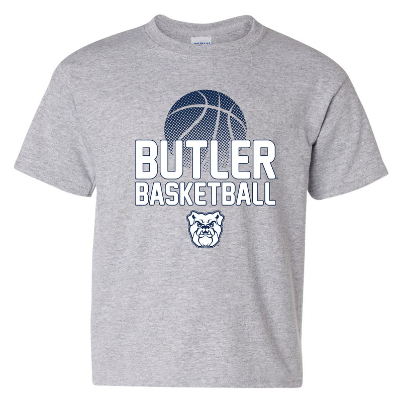 Butler University Bulldogs Basketball Flux Basic Cotton Youth Short Sleeve T Shirt - Sport Grey