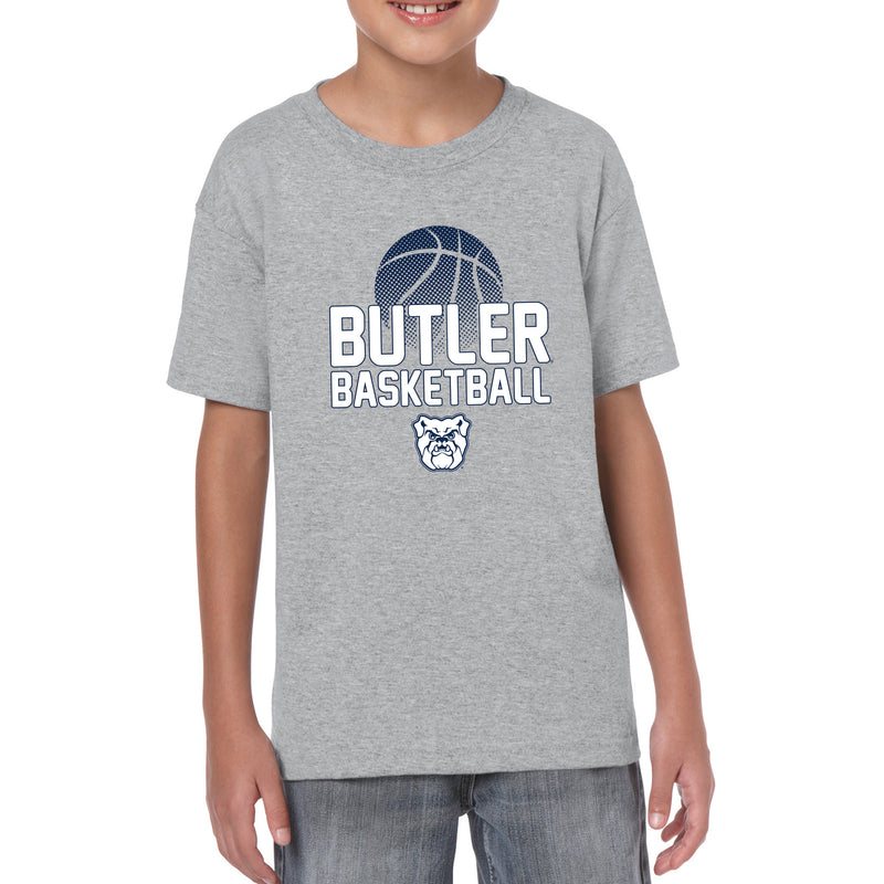 Butler University Bulldogs Basketball Flux Basic Cotton Youth Short Sleeve T Shirt - Sport Grey