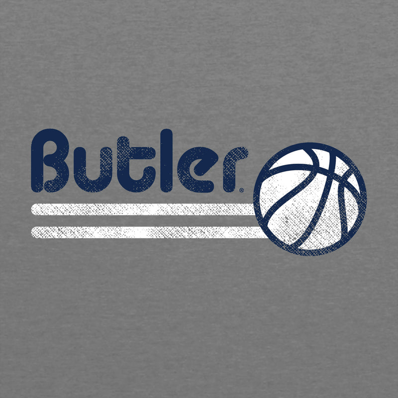 Butler University Bulldogs Basketball Bubble Next Level Raglan T Shirt - Premium Heather/Vintage Navy