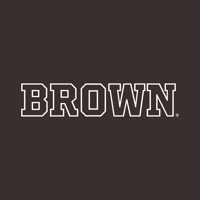Brown University Bears Basic Block Long Sleeve T Shirt - Dark Chocolate