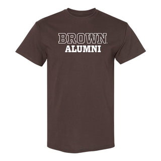 Brown University Bears Basic Block Alumni Short Sleeve T Shirt - Dark Chocolate