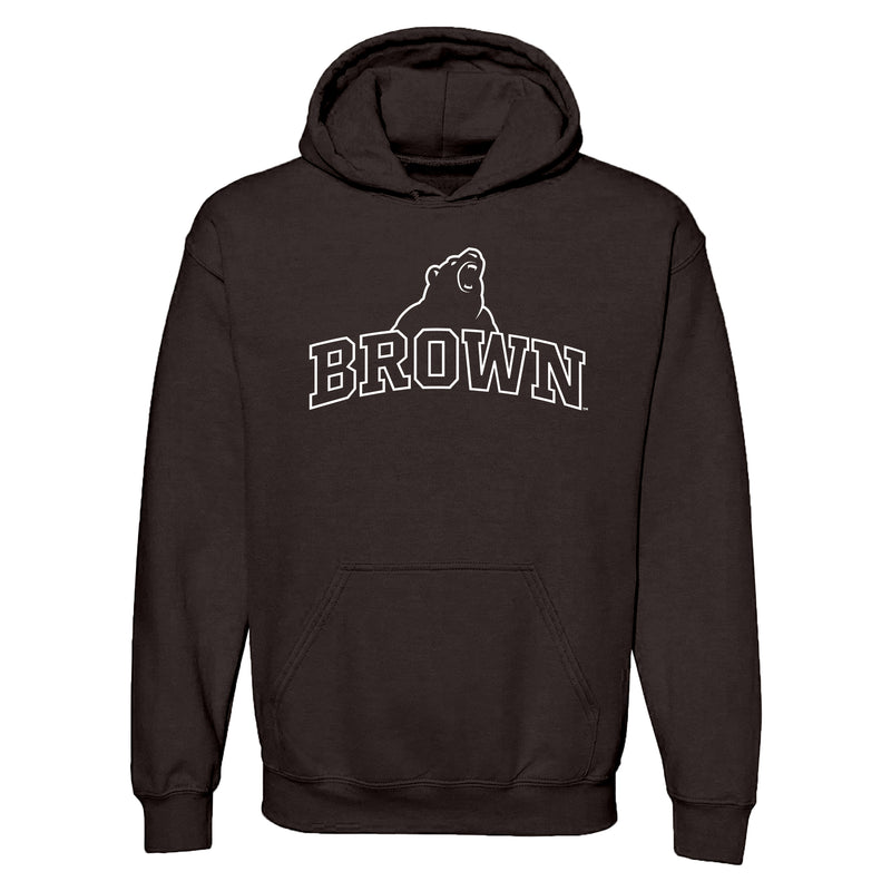 Brown University Bears Arch Logo Hoodie - Dark Chocolate
