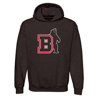 Brown University Bears Primary Logo Hoodie - Dark Chocolate