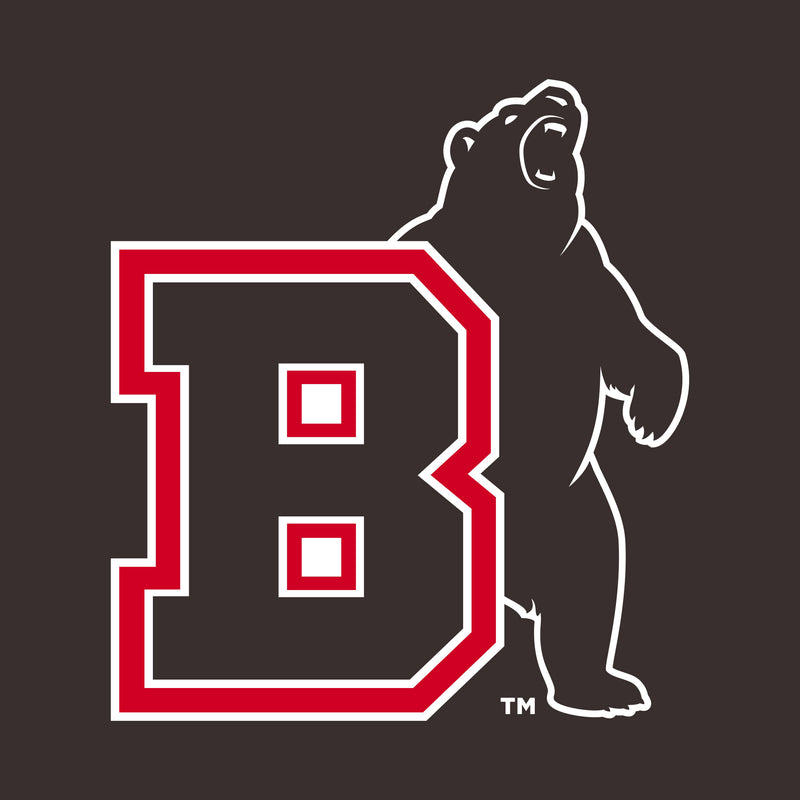 Brown University Bears Primary Logo Hoodie - Dark Chocolate