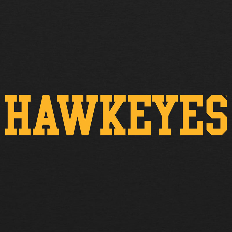 University of Iowa Basic Block Hawkeyes J. America Pullover Hoodie - Black