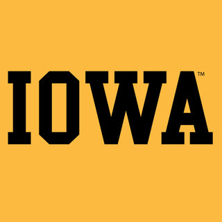 University of Iowa Hawkeyes Basic Block Long Sleeve T Shirt - Gold