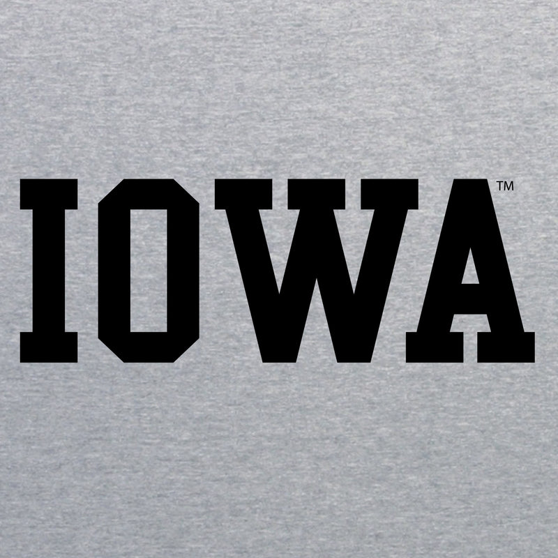 University of Iowa Hawkeyes Basic Block Heavy Blend Hoodie - Sport Grey