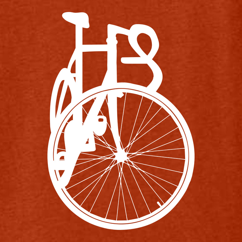 Bloomington Bicycle Canvas T Shirt - Brick Triblend