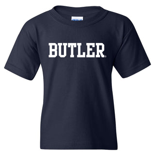 Butler University Bulldogs Basic Block Youth Short Sleeve T Shirt - Navy