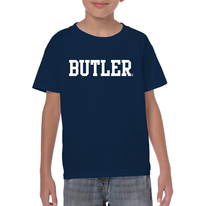 Butler University Bulldogs Basic Block Youth Short Sleeve T Shirt - Navy