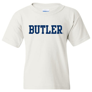 Butler University Bulldogs Basic Block Youth Short Sleeve T Shirt - White