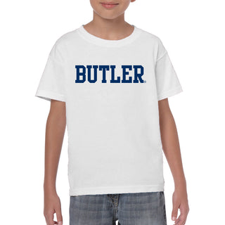 Butler University Bulldogs Basic Block Youth Short Sleeve T Shirt - White