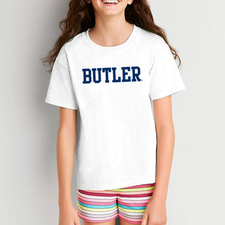 Butler University Bulldogs Basic Block Youth Short Sleeve T Shirt - White