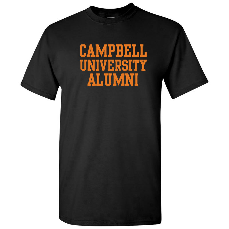 Campbell University Fighting Camels Basic Block Alumni Cotton Short Sleeve T-Shirt - Black