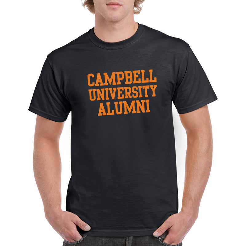 Campbell University Fighting Camels Basic Block Alumni Cotton Short Sleeve T-Shirt - Black
